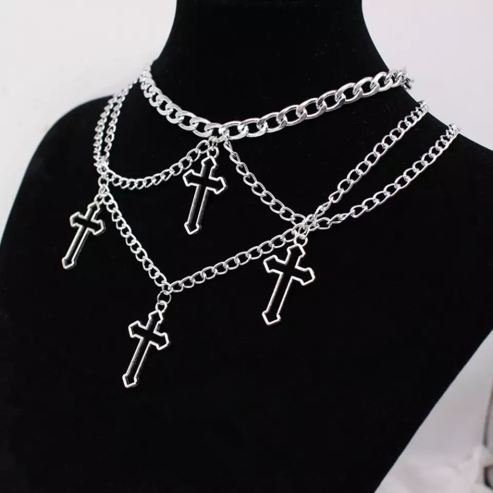 cross choker necklace